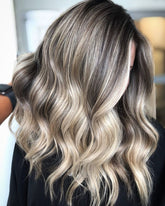 Dark Ash Blonde Wigs with Lighter Ends 100% Real Human Hair for Caucasian Women